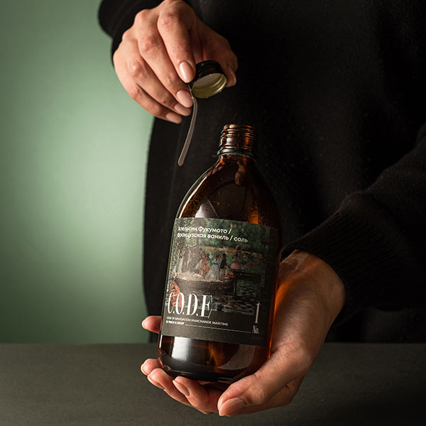 Кордиал «Апельсин Фукумото / Французская Ваниль / Соль» C.O.D.E;стекло;0,5л;D=7,H=18см