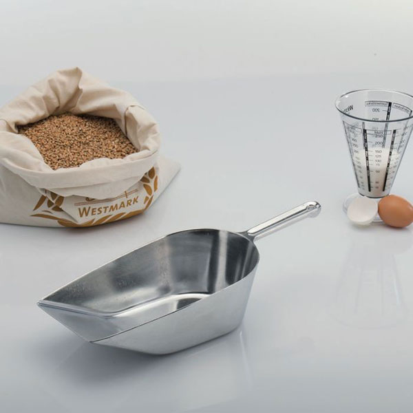 Совок для муки «Хигиа»;алюмин.;1,87л;,L=40,B=15см;серебрист.