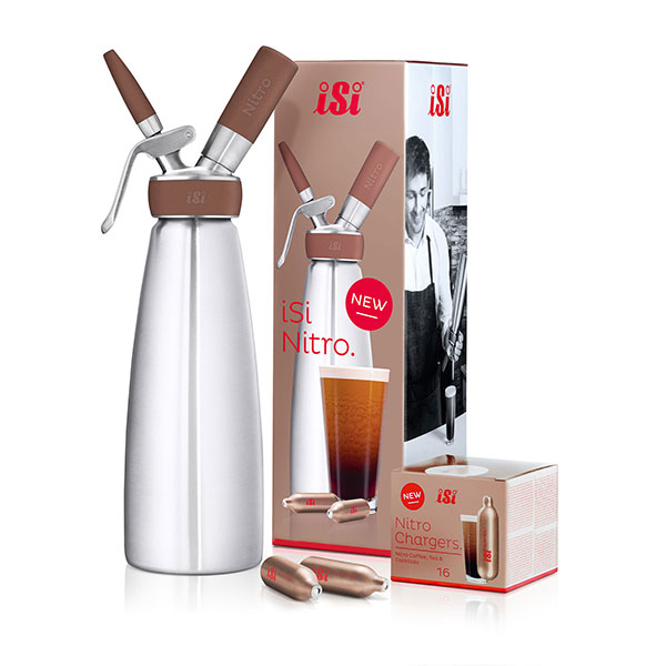 Сифон для нитро-коктейлей;сталь нерж.;1л;металлич.