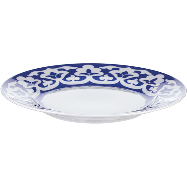 Тарелка «Восток» мелкая;фарфор;D=24,H=3см;белый,синий