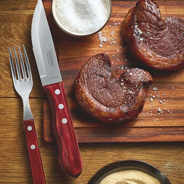 Нож д/бифштекса «Джамбо»;металл,дерево;,L=250/125,B=10мм;металлич.