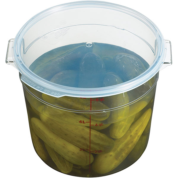 Контейнер для продуктов градуированный;поликарбонат;5,7л;D=25,2,H=20,2см;прозр.