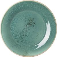 Тарелка «Эрбосо Реативо»;фарфор;D=26см;бирюз.,бежев.