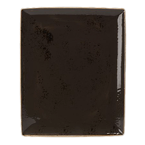 Блюдо «Крафт Грэй» прямоугольное;фарфор;,H=15,L=330,B=270мм;серый