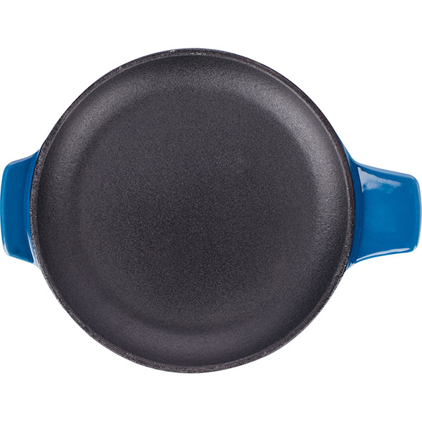 Сковорода д/подачи круглая;чугун;D=13,H=2см;синий,черный