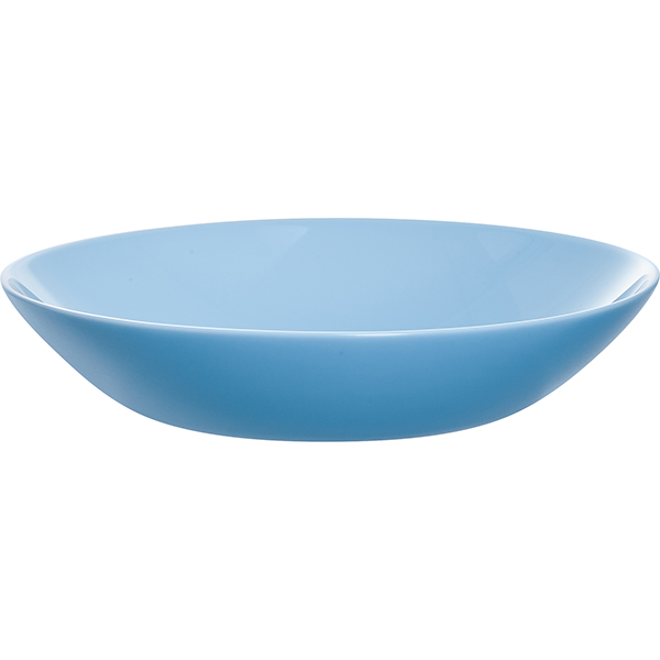 Тарелка глубокая;стекло;D=20см;голуб.