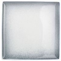 Тарелка квадратная;фарфор;,L=26,B=26см;белый,серый