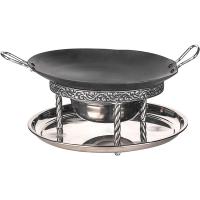 Набор для подачи саджа без крышки 2 предмета;сталь нерж.,тефлон;D=29,5,H=23см;серебрист.