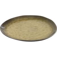 Тарелка «Пьюр» овальная;керамика;,L=28,B=24см;зелен.