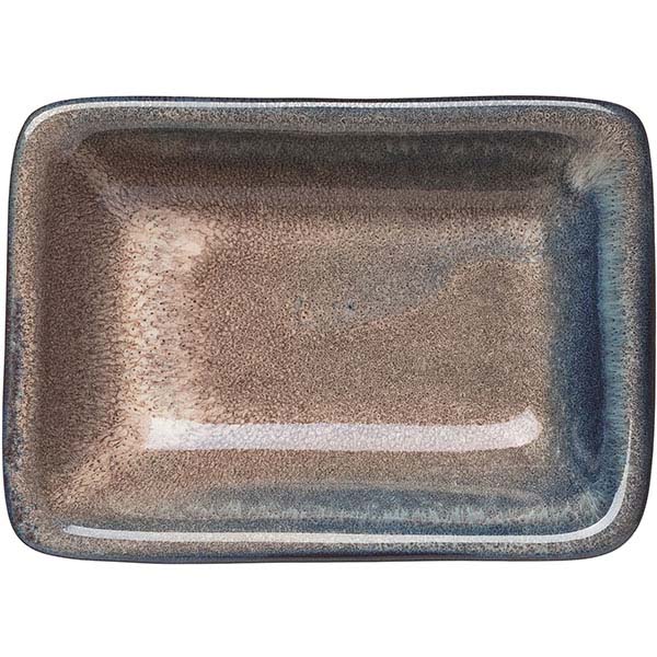 Соусник «Пати»;фарфор;50мл;,L=95,B=70мм;серый,синий