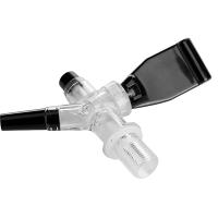 Кран для пивной башни «Проотель» с резьбой без удлинителя;пластик;прозр.,черный