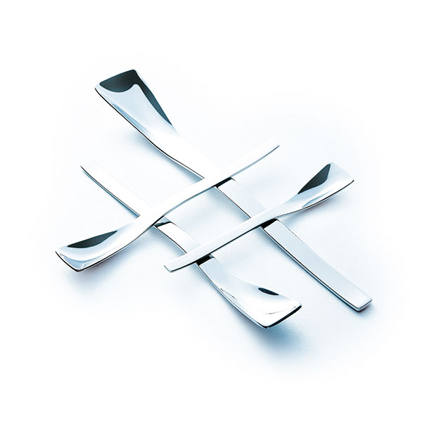 Ложка десертная «Волюто»;сталь нерж.;,L=15,5см;металлич.