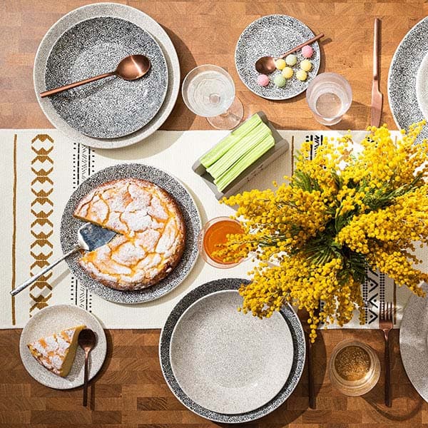 Салатник «Инк Грэй»;фарфор;D=20,5см;серый,белый