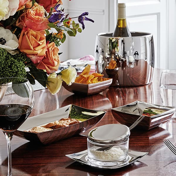 Корзина для хлеба «Линеа кью»;сталь нерж.;,H=51,L=240,B=120мм;металлич.