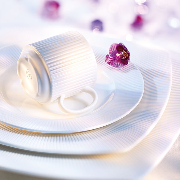 Тарелка «Жансан» квадратная;фарфор;,L=21,5,B=21,5см;белый