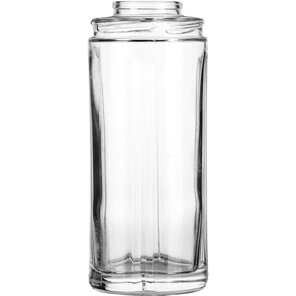 Емкость д/масла/уксуса б/крыш. «Геометрия»;стекло,металл;235мл;D=55,H=175,L=55мм;прозр.,металлич.