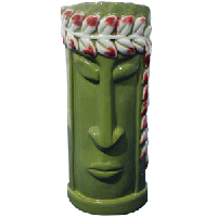 Стакан для коктейлей «Тики»;керамика;350мл;D=66,H=154мм;зелен.