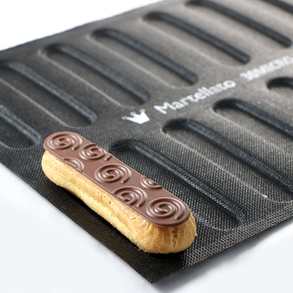 Форма конд. перфорир. «Савоярди» 16шт на листе30х40см;силикон,стеклопласт.;,H=6,L=120,B=25мм;черный