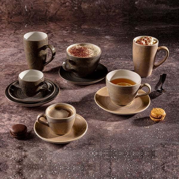 Блюдце «Революшн Сэндстоун»;фарфор;D=12,5см;бежев.