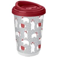 Термокружка с новогодним рисунком;полипроп.;400мл;D=98,H=156мм;белый,красный Термокружка с новогодним рисунком;полипроп.;400мл;D=98,H=156мм;белый,красный