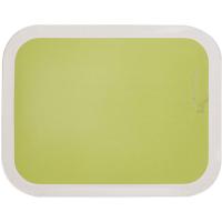 Поднос прямоугольный;полиэстер;,L=46,B=36см;зелен.,белый