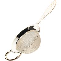 Сито с ручкой;сталь нерж.,посеребрен.;D=80,H=35,L=180мм;серебрян.