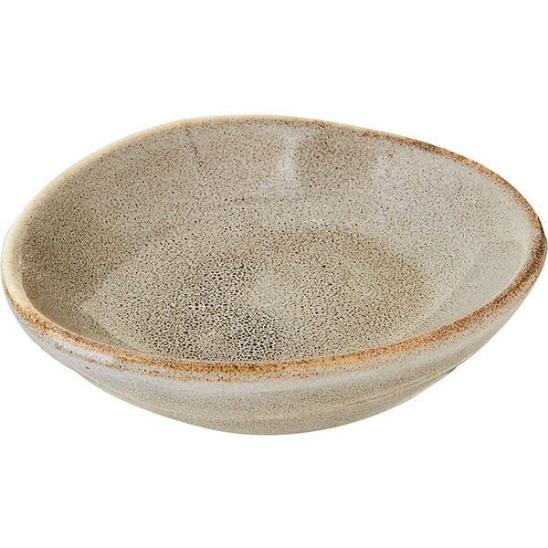 Тарелочка для масла «Поттерс» серо-коричневый;фарфор;57мл;,L=98,B=85мм