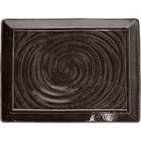 Блюдо сервировочное «Органика Бронз»;фарфор;,L=34,B=25см;коричнев.