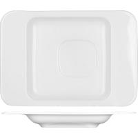 Блюдце «Лайк»;фарфор;,L=17,B=12см;белый