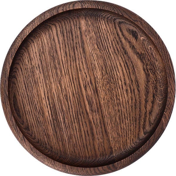 Блюдо для подачи;дуб;D=250,H=25мм;тем.дерево