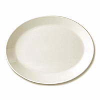 Блюдо «Айвори» овальное;фарфор;,H=20,L=280,B=215мм;слон.кость