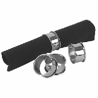 Кольцо для салфеток набор[4шт];сталь нерж.;,H=25,L=45мм;металлич.