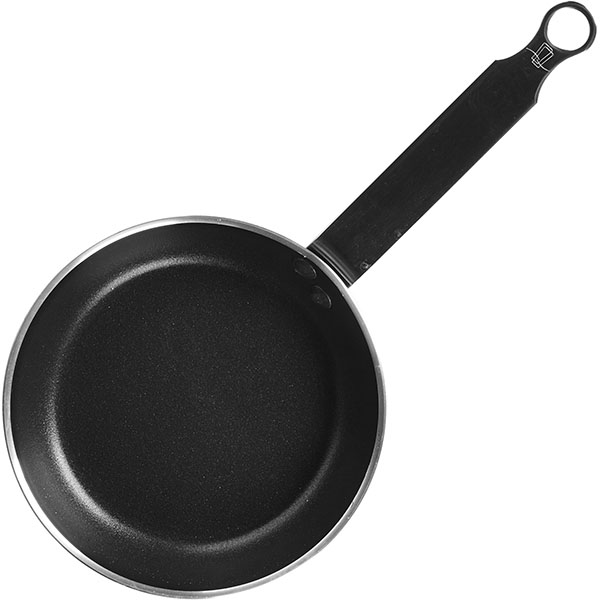 Сковорода для блинов «Клас Шеф+»;алюмин.,антиприг.покр.;D=12,H=3,L=24,B=12см;черный