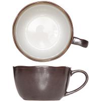 Кружка;керамика;0,55л;D=125,H=75мм;белый,коричнев.