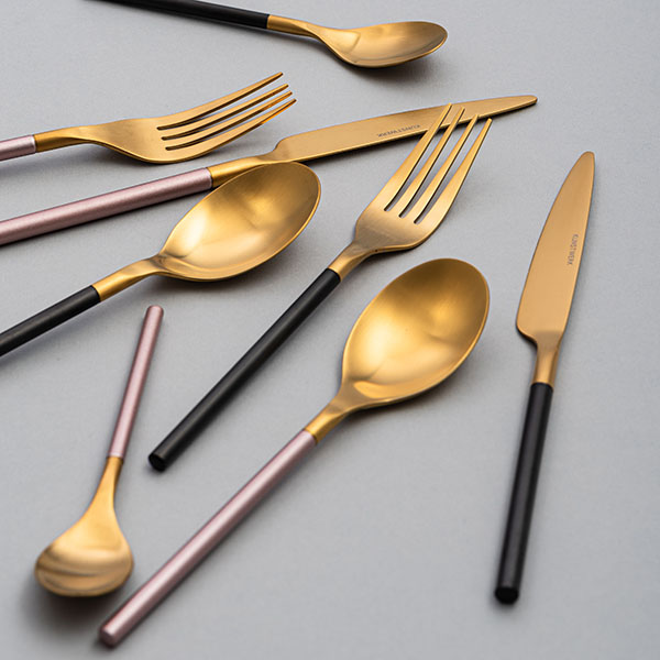 Ложка столовая «Дистрикт Пинк Голд Мэтт»;сталь нерж.;,L=196,B=40мм;золотой,розов.