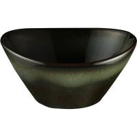 Салатник «Тренд кортен»;фарфор;100мл;,H=5,L=10,B=7см;тем.зелен.