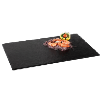 Блюдо для подачи;сланец натур.;,H=12,L=530,B=325мм;черный