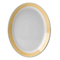 Блюдо «Рио Йеллоу» овальное;фарфор;,L=28,B=21,5см;белый,желт.