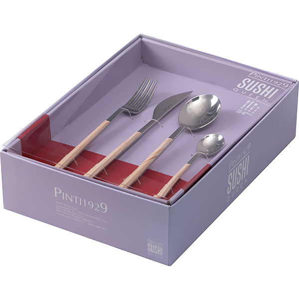 Набор столовых приборов береза[24шт];сталь нерж.,пластик;,H=40,L=29,B=24,5см