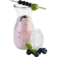 Бутылка с крышкой набор[6шт];стекло;250мл;,H=14,5см;прозр.