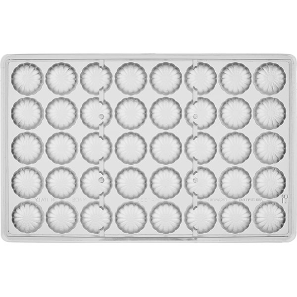 Форма для шоколада «Ромашка» на листе 275*175мм[40шт];поликарбонат;D=26,H=19мм