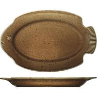 Блюдо «Кантри Стайл» для рыбы овальное;фарфор;,L=37,B=24см;зелен.