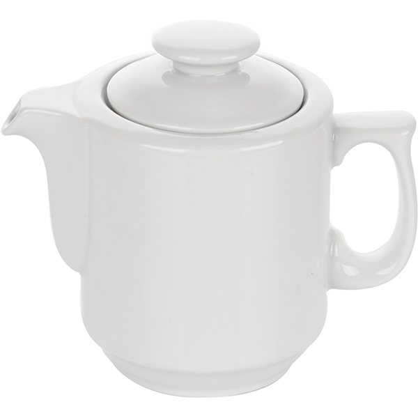 Кофейник «Прага» с крышкой;фарфор;400мл;D=9,H=13,L=15см;белый Кофейник «Прага» с крышкой;фарфор;400мл;D=9,H=13,L=15см;белый