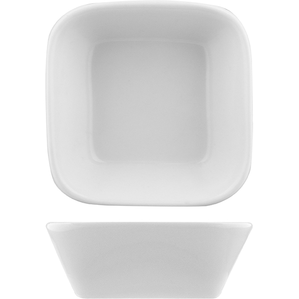 Соусник «Варик»;фарфор;82мл;,H=30,L=79,B=79мм;белый