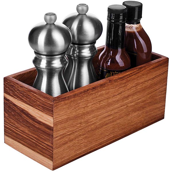 Подставка д/специй;дуб;,H=10,L=23,B=10см;коричнев.