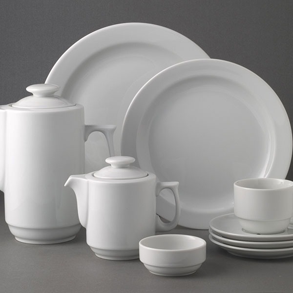 Чайник заварочный «Прага» с крышкой;фарфор;300мл;D=89,H=110,L=140,B=90мм;белый