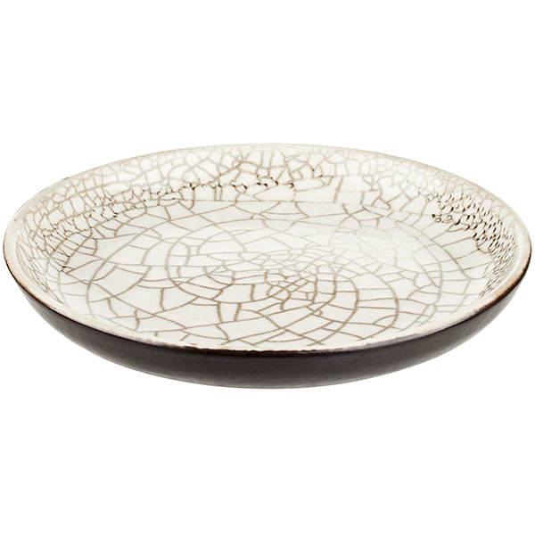 Тарелка «День и ночь» без полей;керамика;D=15см;белый,черный