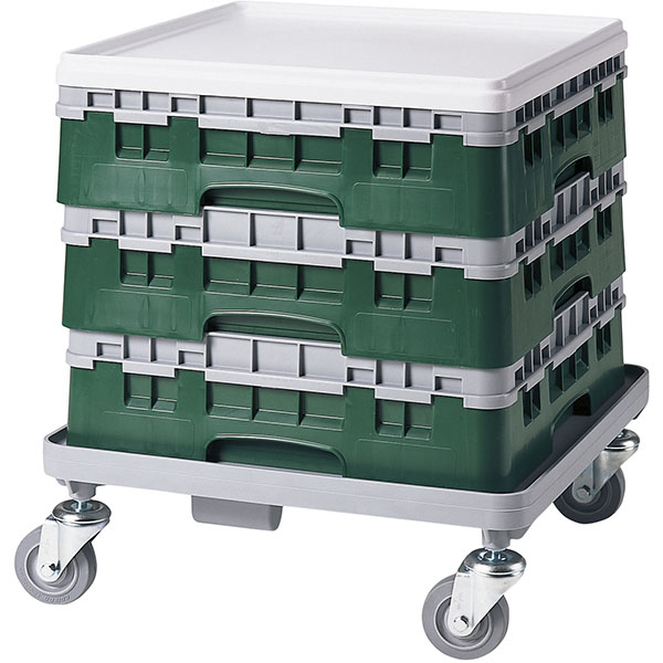 Кассета для бокалов 25 ячеек Dmax=87,Hmax=92мм;полипроп.;,H=14,3,L=50,B=50см;зелен.,серый