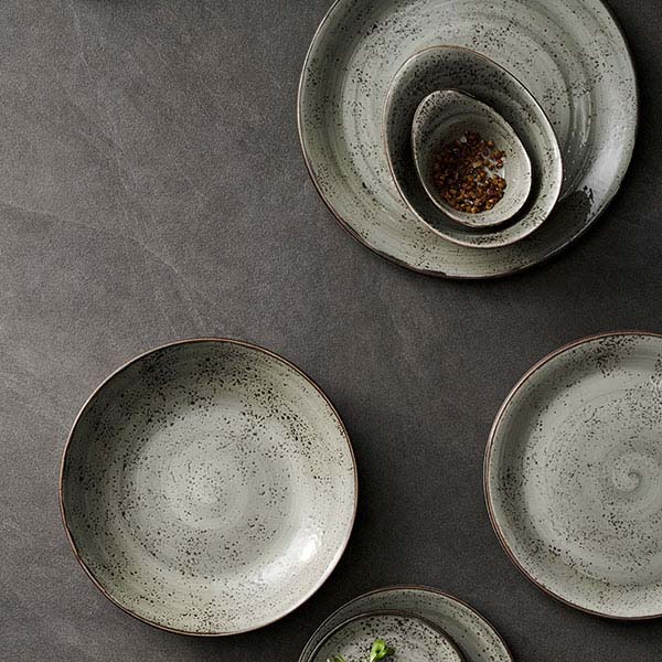 Салатник «Урбан»;фарфор;450мл;,H=75,L=180мм;серый