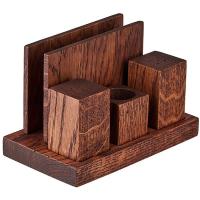 Набор д/специй и салфеток;дуб;,H=10,L=17,B=10см